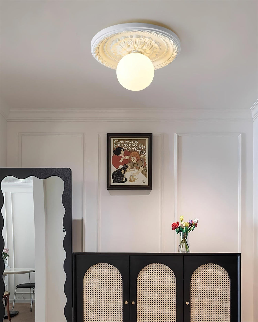 Ivorelle Plafonnier Sculpté Vintage - Neutralighting