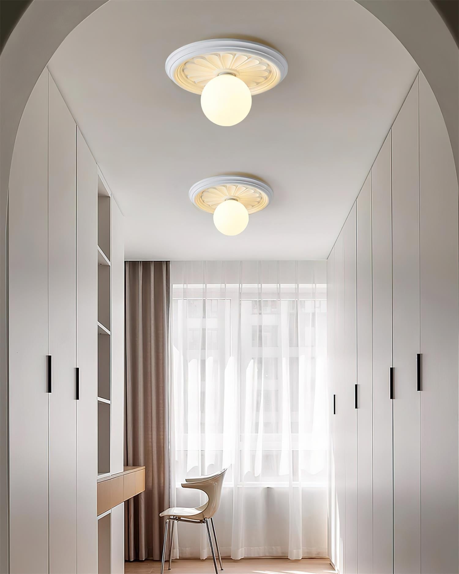 Ivorelle Plafonnier Sculpté Vintage - Neutralighting