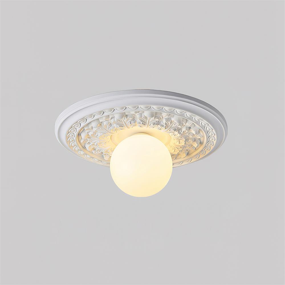 Ivorelle Plafonnier Sculpté Vintage - Neutralighting