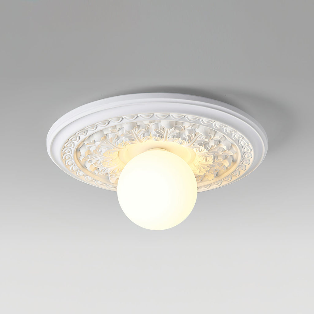 Ivorelle Plafonnier Sculpté Vintage - Neutralighting