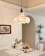 Lumain Suspension lumineuse et tissu en bois vintage à motif floral élégant - Neutralighting