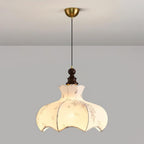Lumain Suspension lumineuse et tissu en bois vintage à motif floral élégant - Neutralighting