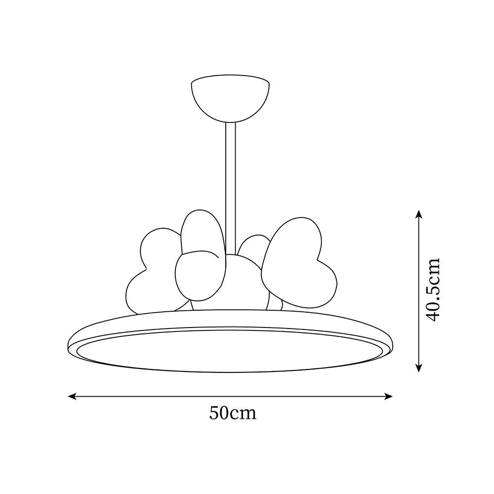 Lilia Lampe Suspendue Cœurs Roses Minimaliste - Neutralighting