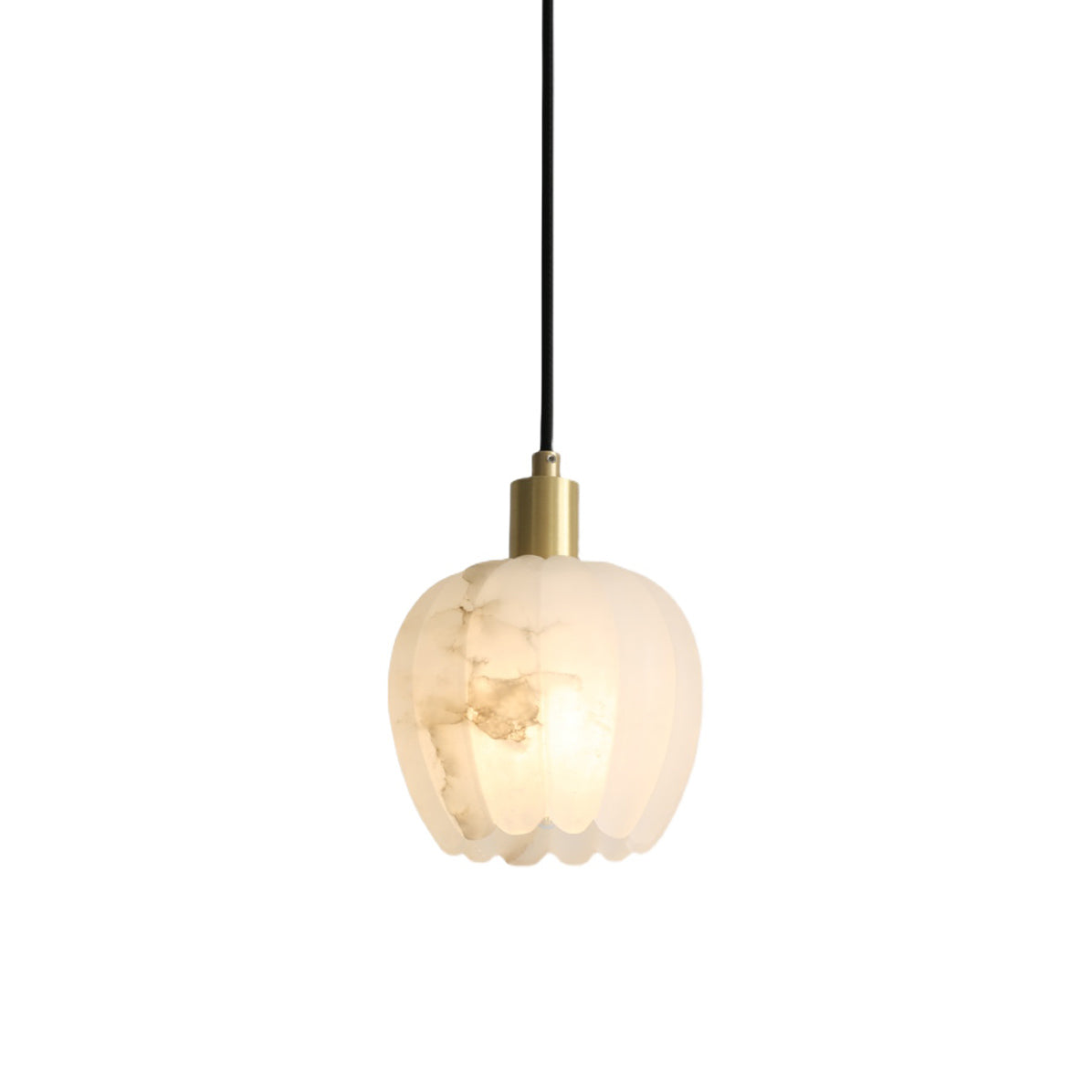 Lampe Pendentive en Laiton et Albâtre Moderne Minimaliste Olraeos - Neutralighting