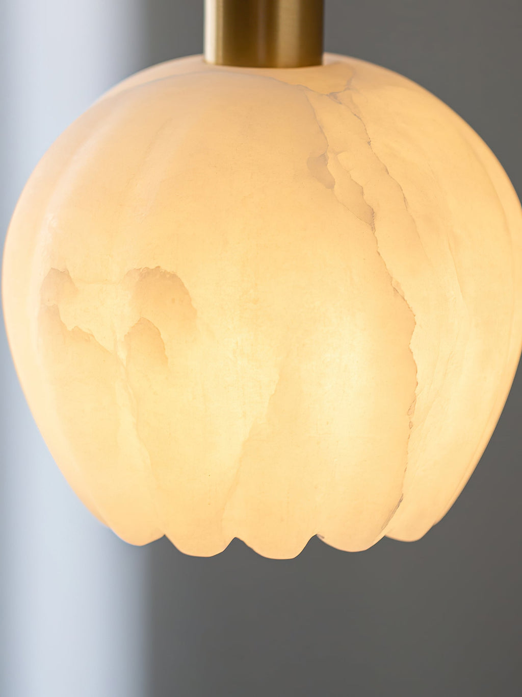 Lampe Pendentive en Laiton et Albâtre Moderne Minimaliste Olraeos - Neutralighting