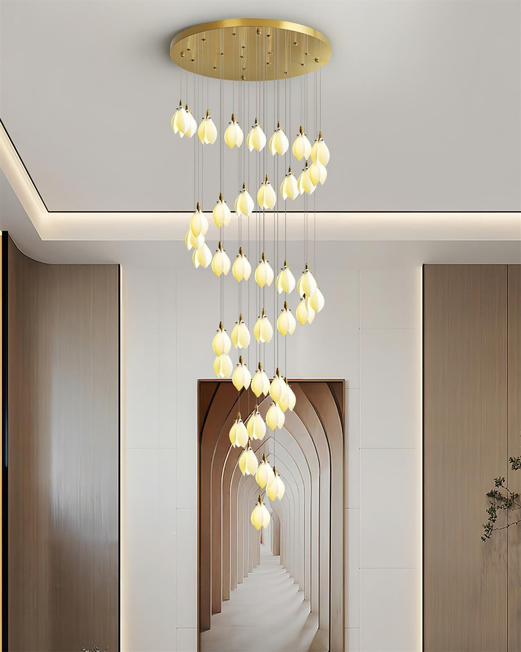 Lilium Lustre Pétales en Cascades Suspendus - Neutralighting