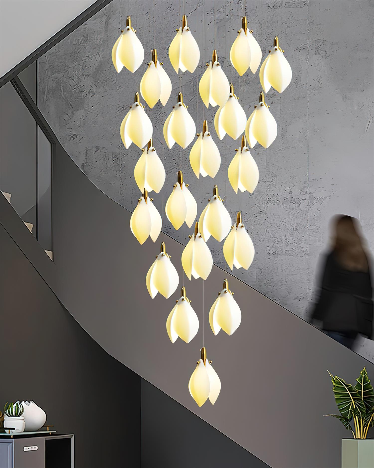 Lilium Lustre Pétales en Cascades Suspendus - Neutralighting