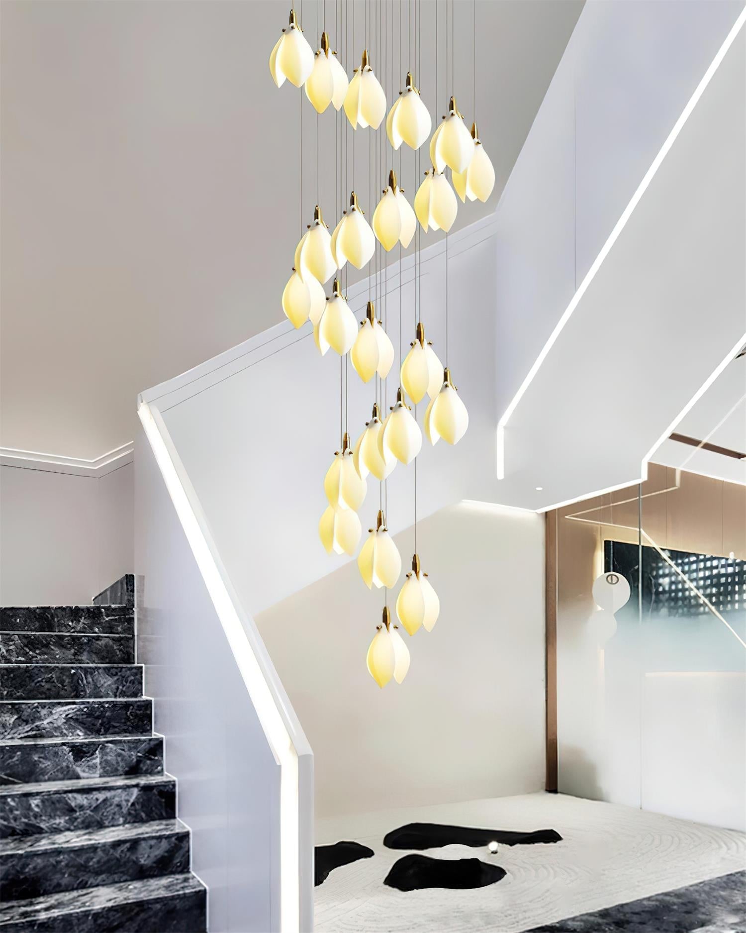 Lilium Lustre Pétales en Cascades Suspendus - Neutralighting