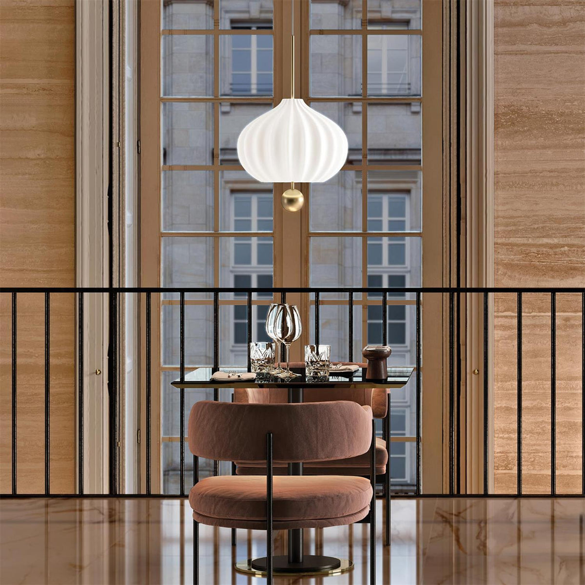 Zamarir Lampe à Suspension Moderne Minimaliste en Métal et Verre - Neutralighting