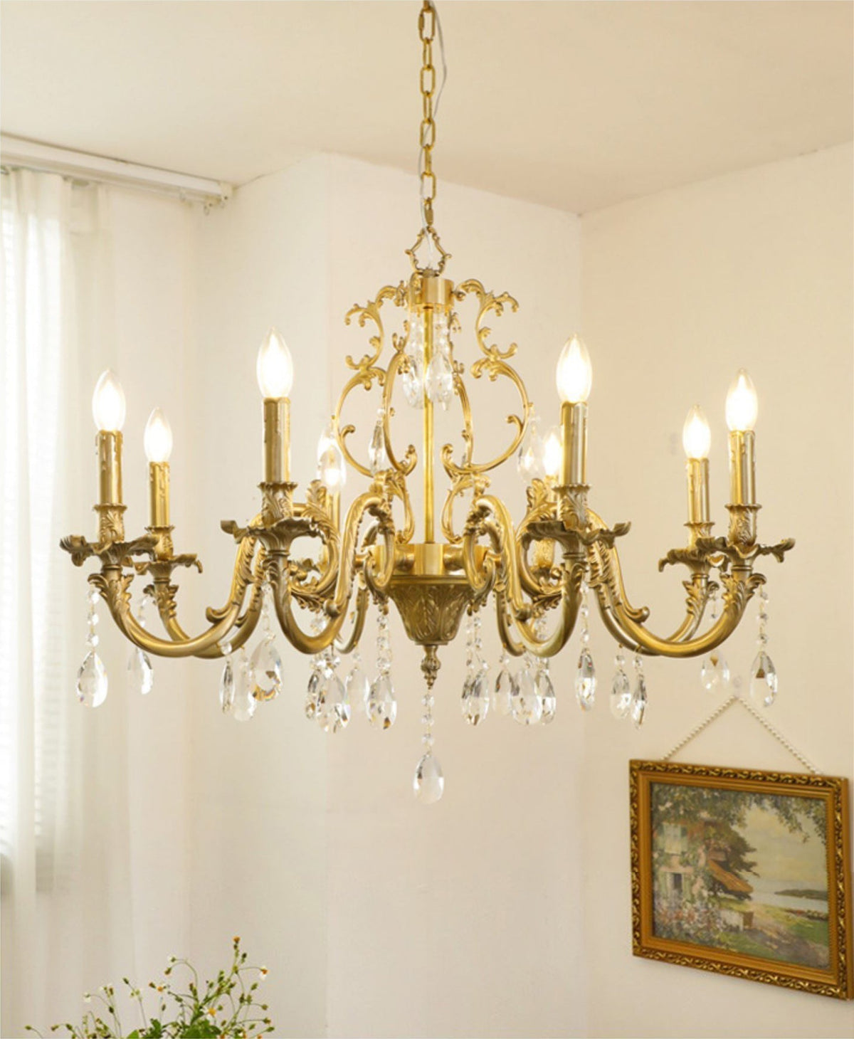 Olrinila Lustre en Cristal de Luxe Postmoderne en Laiton - Neutralighting