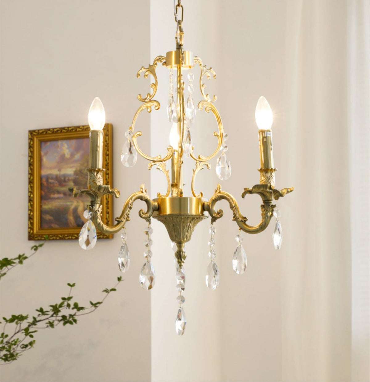 Olrinila Lustre en Cristal de Luxe Postmoderne en Laiton - Neutralighting