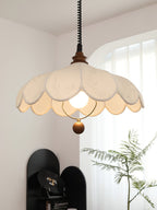 Solarn Suspension Lampe en Tissu et Bois - Neutralighting