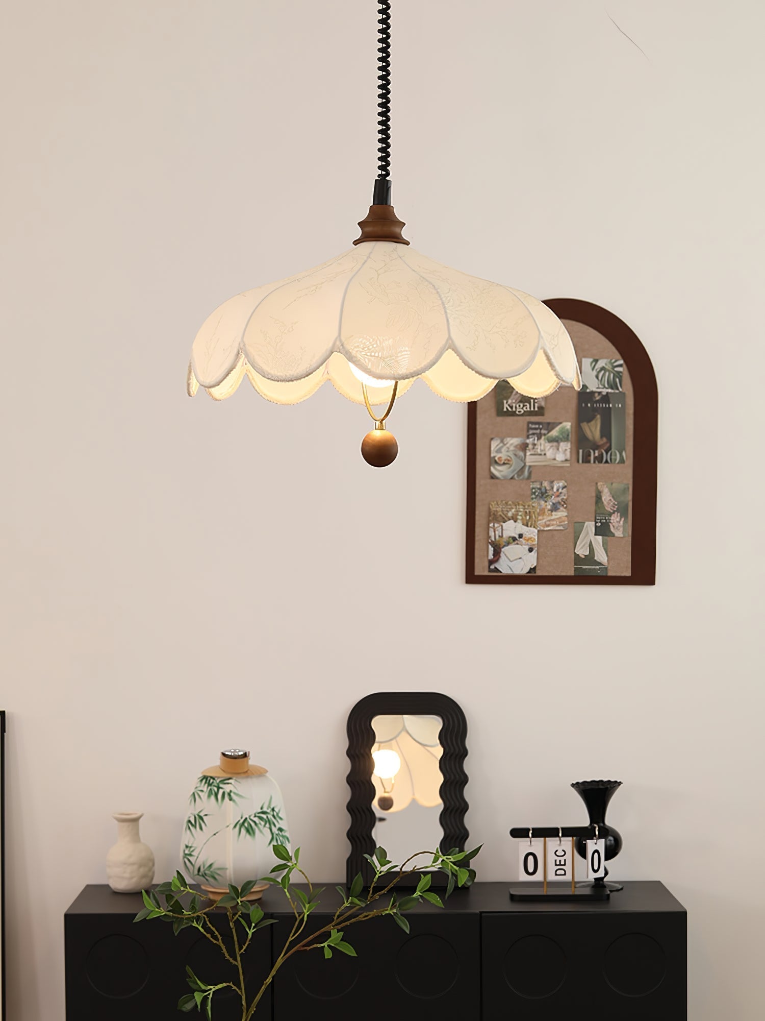Solarn Suspension Lampe en Tissu et Bois - Neutralighting