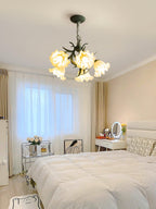 Lustra Chandelier Fleur avec Pétales et Feuilles - Neutralighting