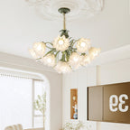 Lustra Chandelier Fleur avec Pétales et Feuilles - Neutralighting