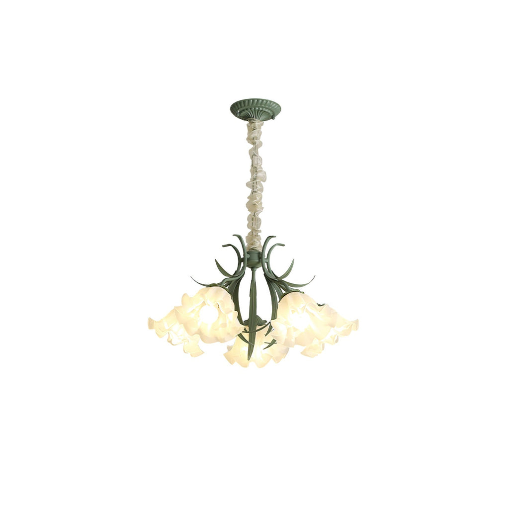Lustra Chandelier Fleur avec Pétales et Feuilles - Neutralighting