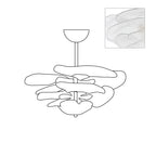 Lotus Lustre Contemporain en Verre à Feuilles Superposées - Neutralighting