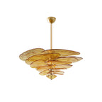 Lotus Lustre Contemporain en Verre à Feuilles Superposées - Neutralighting