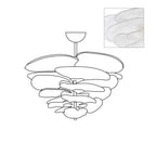 Lotus Lustre Contemporain en Verre à Feuilles Superposées - Neutralighting