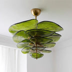 Lotus Lustre Contemporain en Verre à Feuilles Superposées - Neutralighting