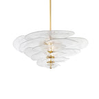 Lotus Lustre Contemporain en Verre à Feuilles Superposées - Neutralighting