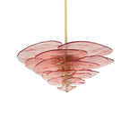 Lotus Lustre Contemporain en Verre à Feuilles Superposées - Neutralighting