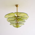 Lotus Lustre Contemporain en Verre à Feuilles Superposées - Neutralighting