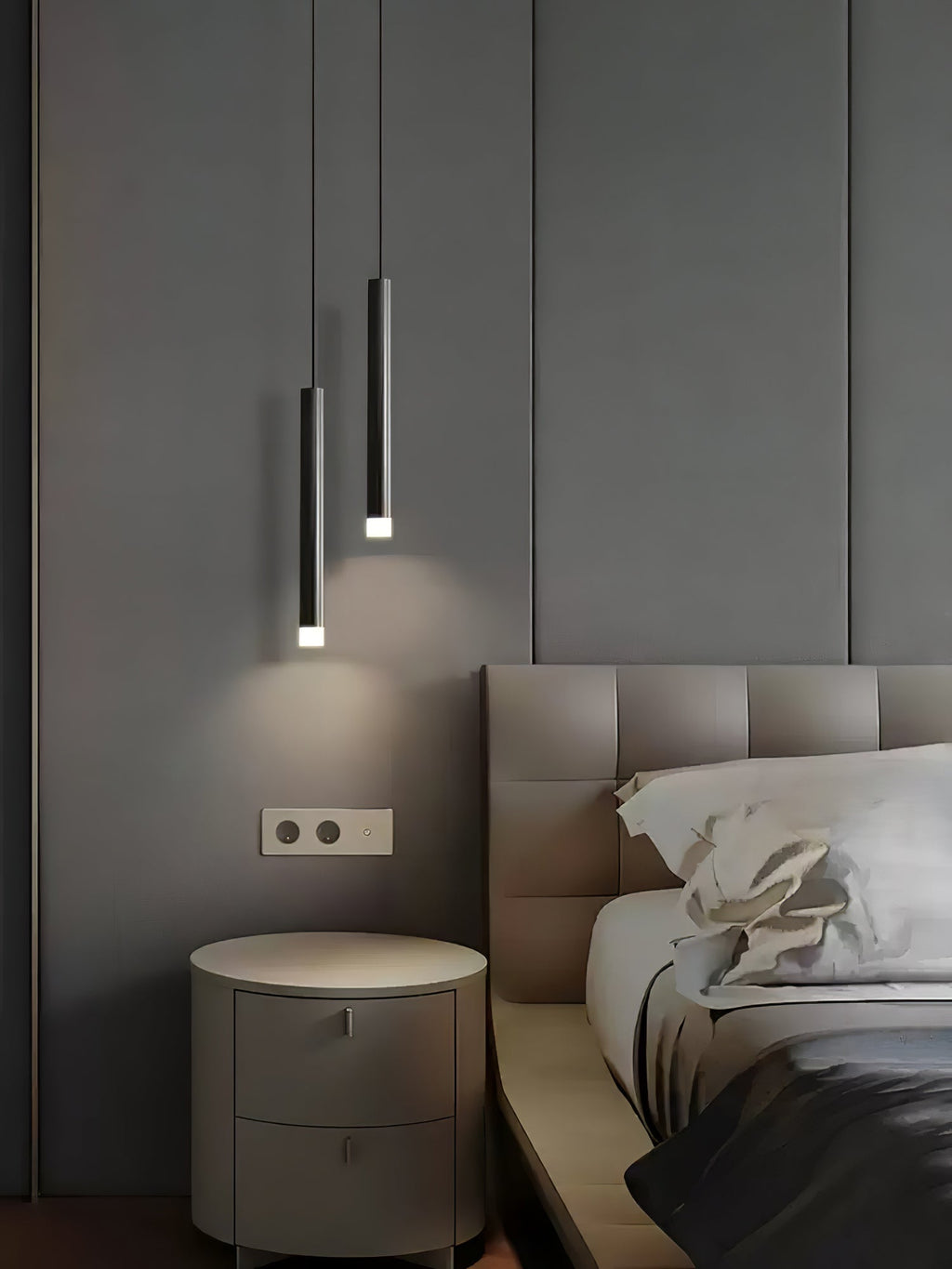 Cetheel Lampe Suspendue Minimaliste en Laiton et Plastique - Neutralighting
