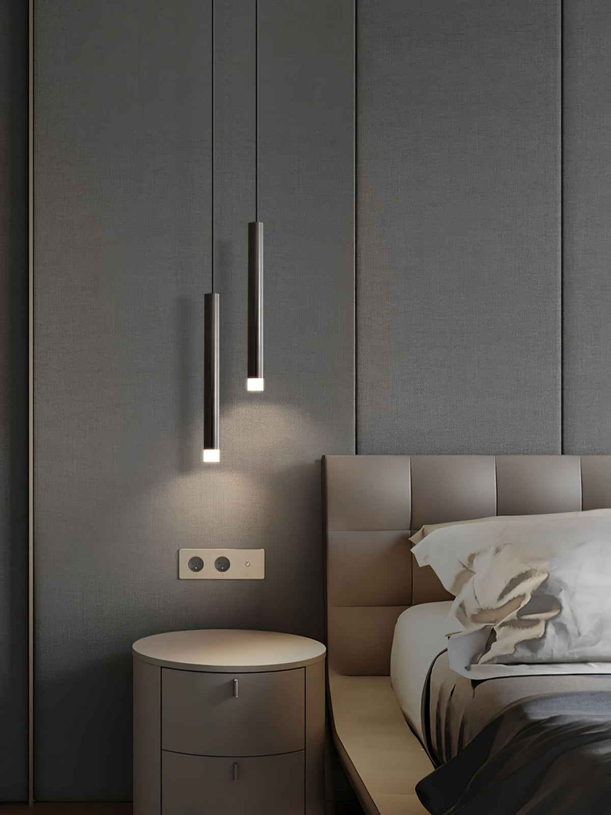 Cetheel Lampe Suspendue Minimaliste en Laiton et Plastique - Neutralighting