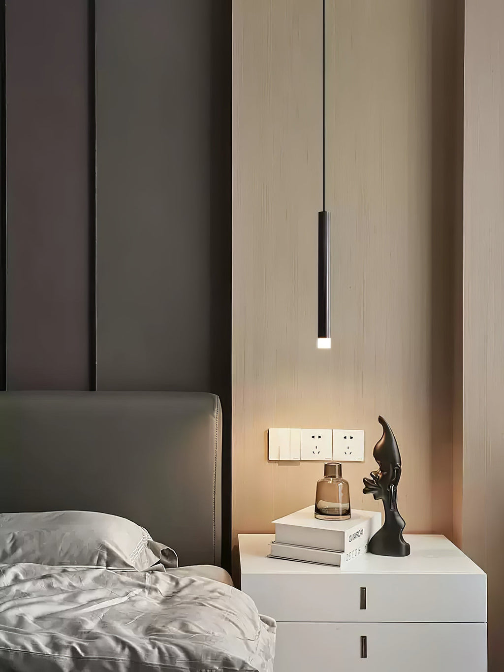 Cetheel Lampe Suspendue Minimaliste en Laiton et Plastique - Neutralighting