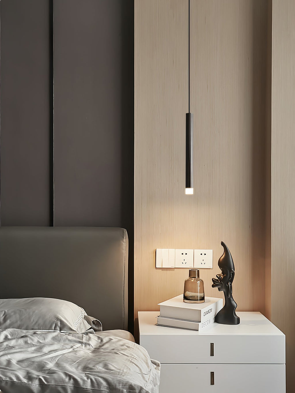 Cetheel Lampe Suspendue Minimaliste en Laiton et Plastique - Neutralighting