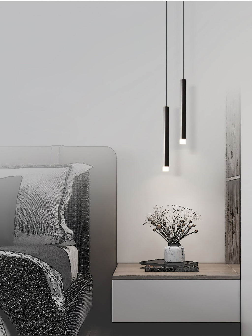 Cetheel Lampe Suspendue Minimaliste en Laiton et Plastique - Neutralighting