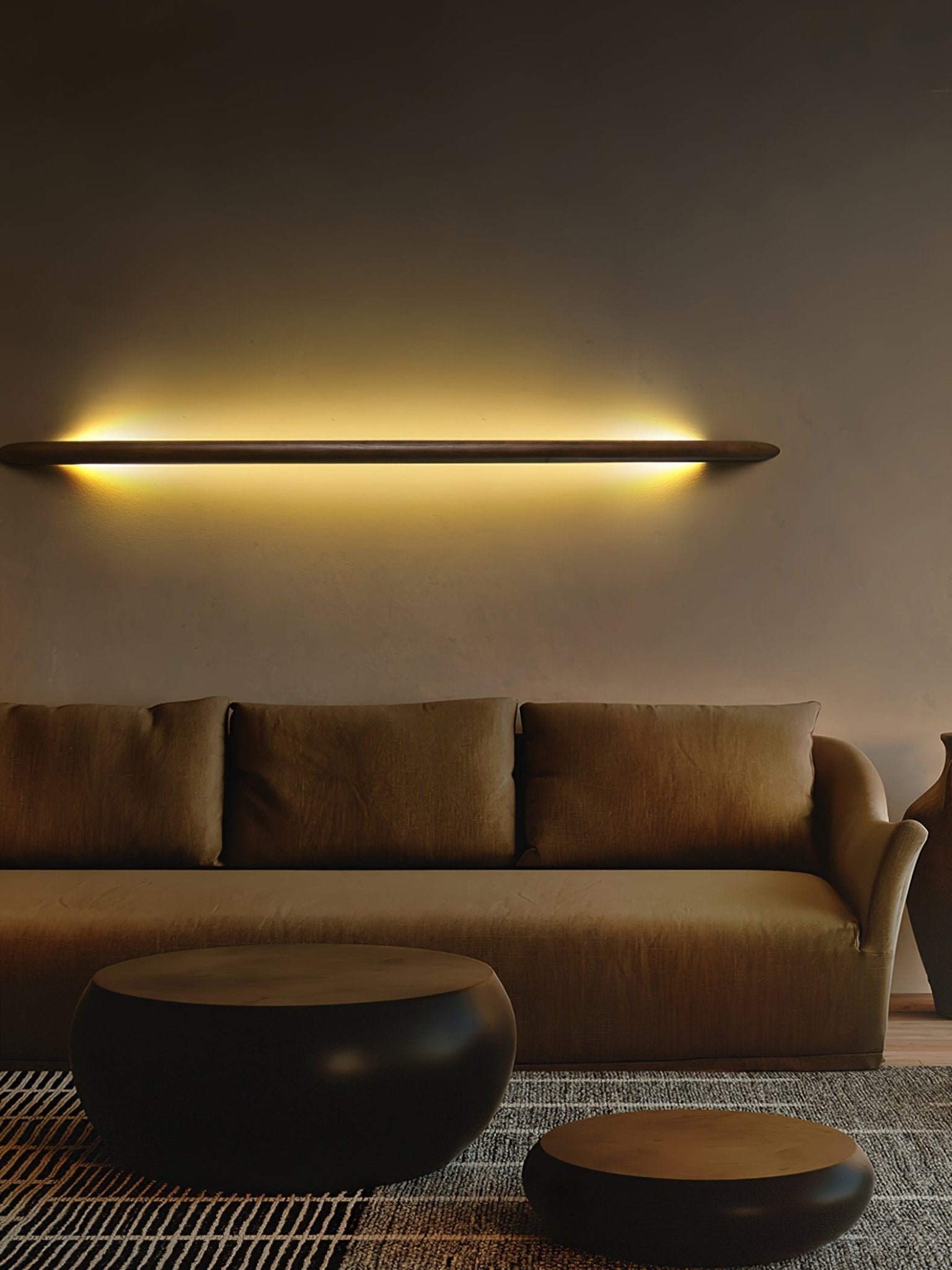 Evvinos Moderne Minimaliste Linéaire Bois Luminaire Mural - Neutralighting