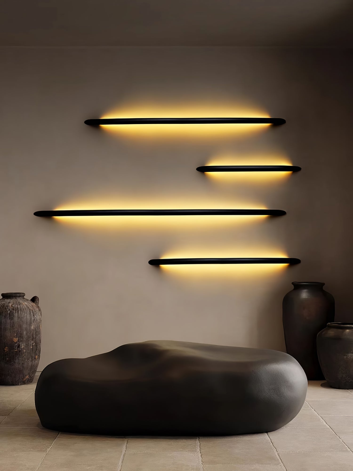 Evvinos Moderne Minimaliste Linéaire Bois Luminaire Mural - Neutralighting
