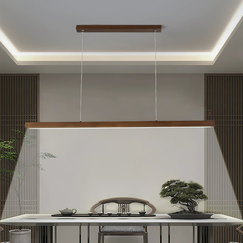 Elowen Suspension linéaire minimaliste en bois - Neutralighting