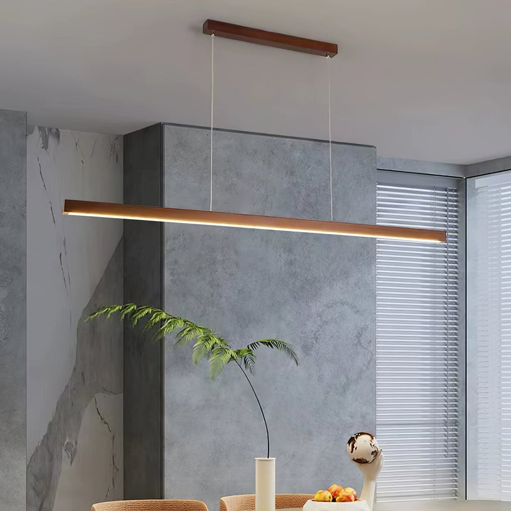 Elowen Suspension linéaire minimaliste en bois - Neutralighting