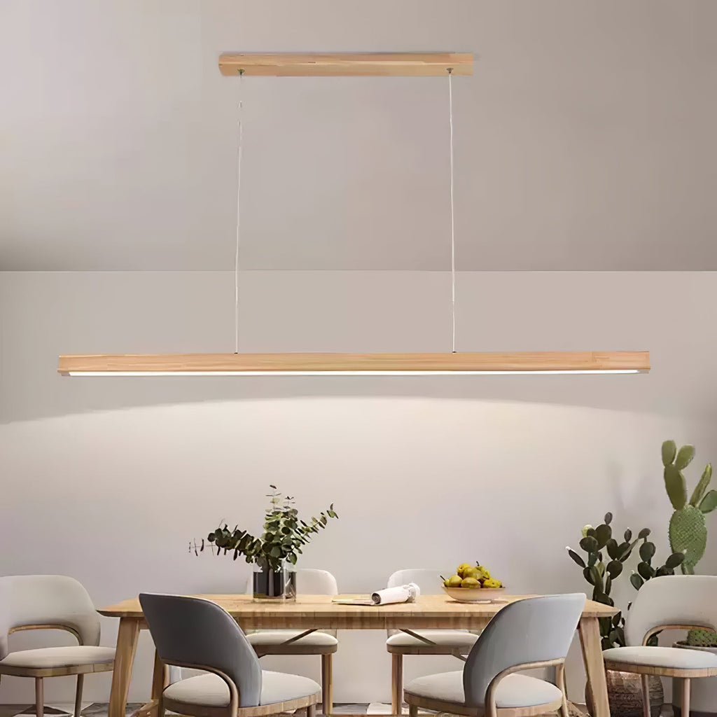 Elowen Suspension linéaire minimaliste en bois - Neutralighting