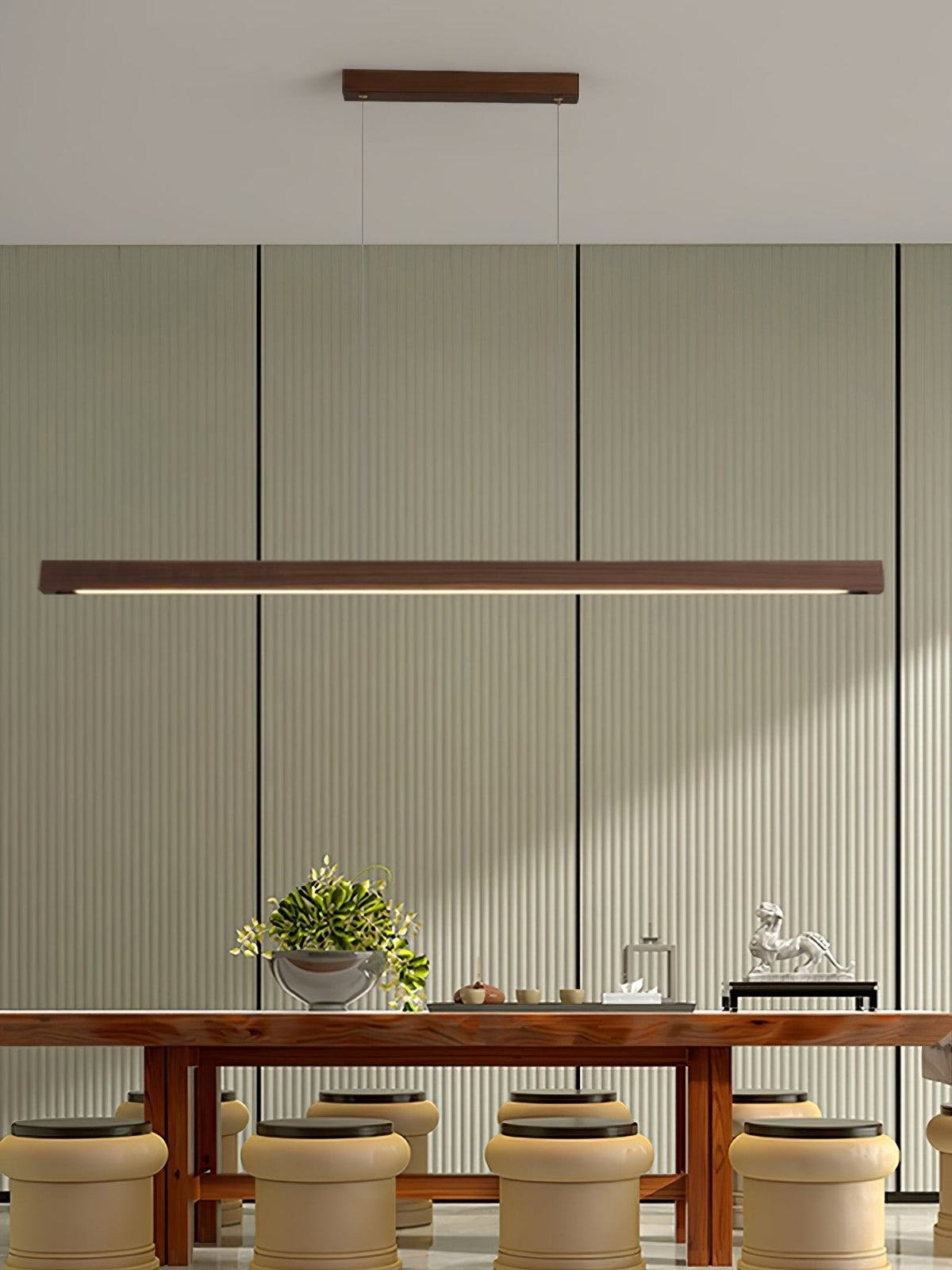 Elowen Suspension linéaire minimaliste en bois - Neutralighting