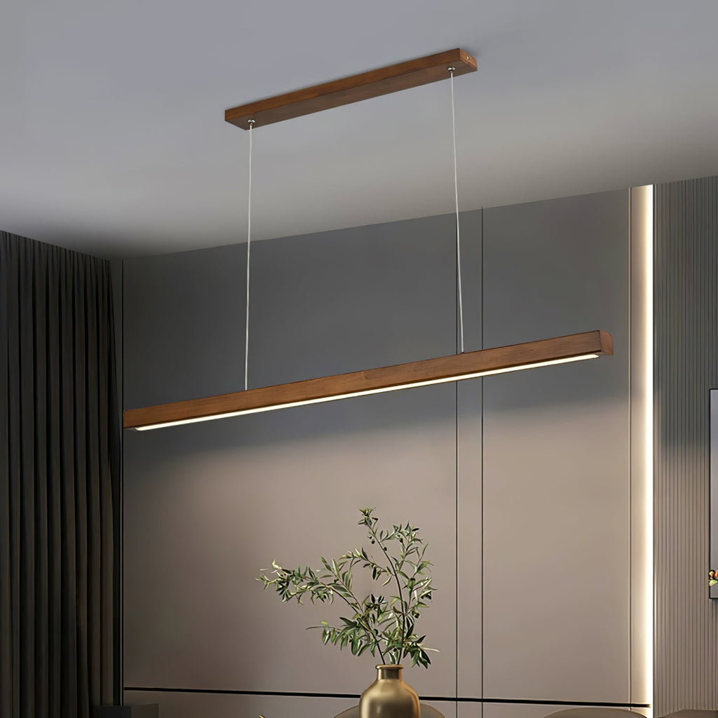 Elowen Suspension linéaire minimaliste en bois - Neutralighting