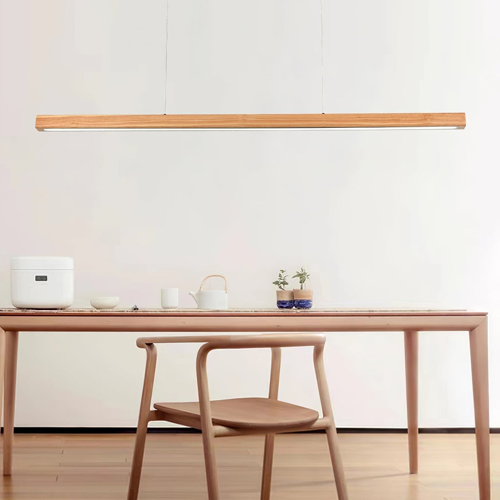 Elowen Suspension linéaire minimaliste en bois - Neutralighting