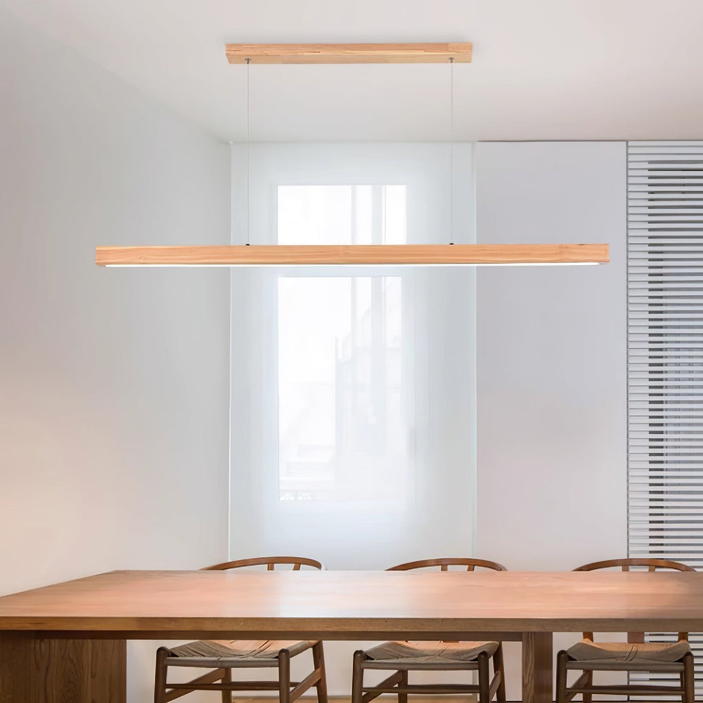 Elowen Suspension linéaire minimaliste en bois - Neutralighting