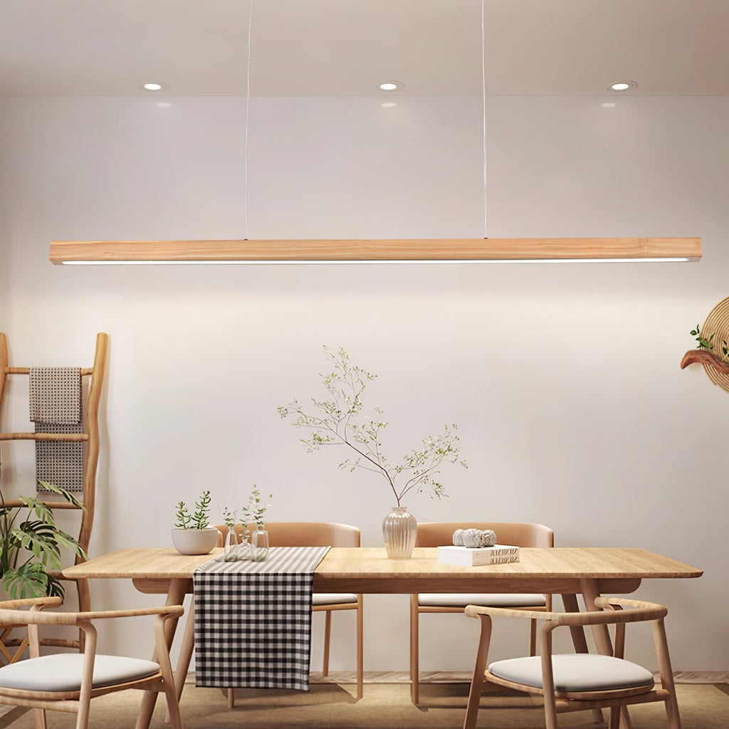 Elowen Suspension linéaire minimaliste en bois - Neutralighting