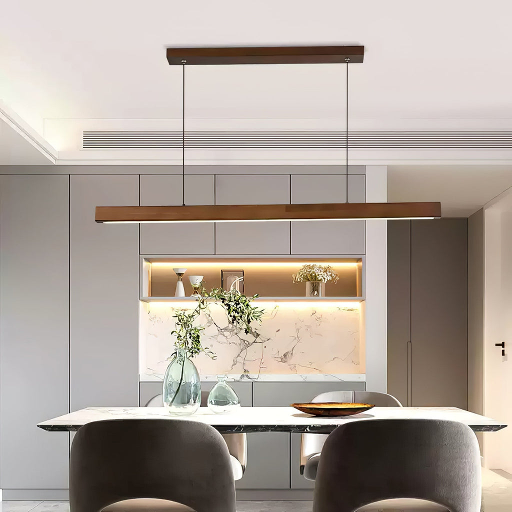 Elowen Suspension linéaire minimaliste en bois - Neutralighting