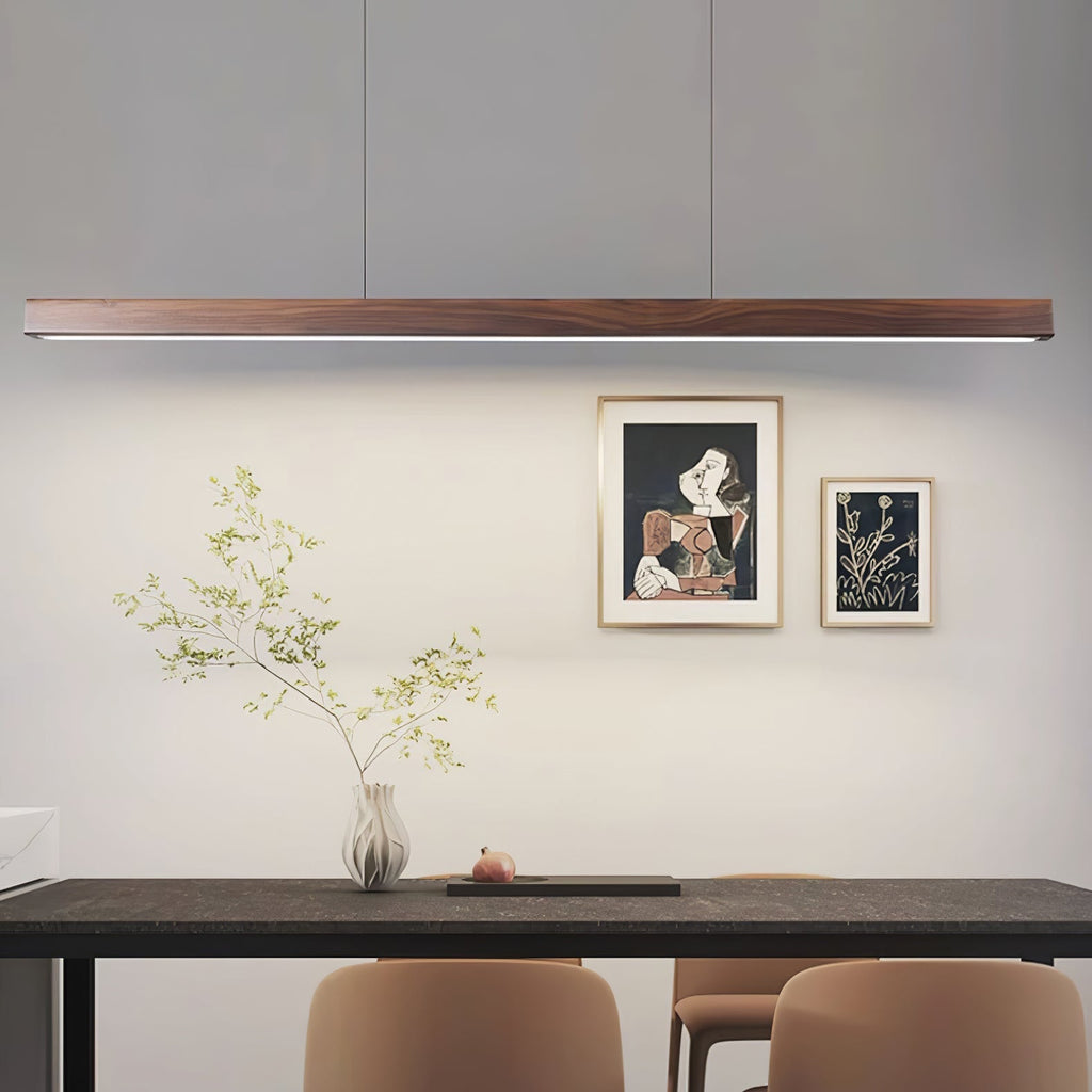 Elowen Suspension linéaire minimaliste en bois - Neutralighting