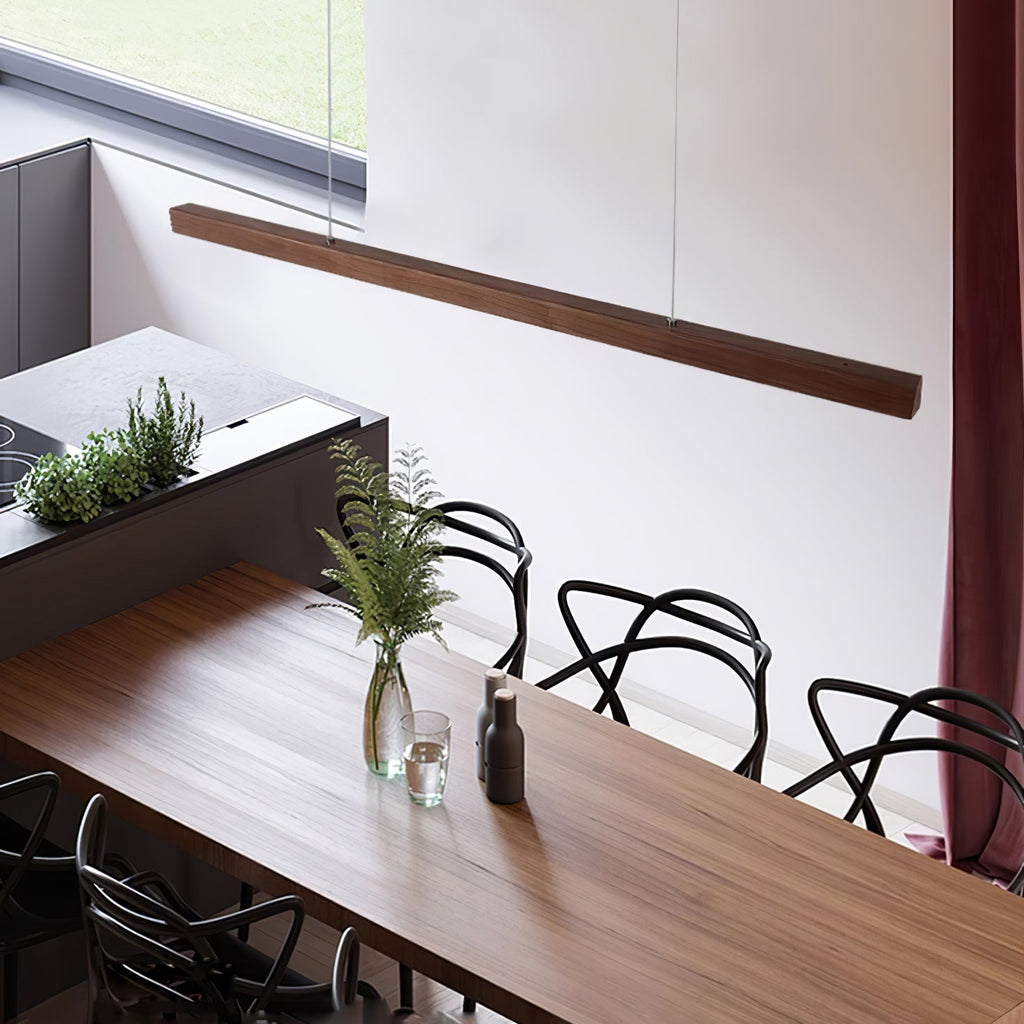 Elowen Suspension linéaire minimaliste en bois - Neutralighting