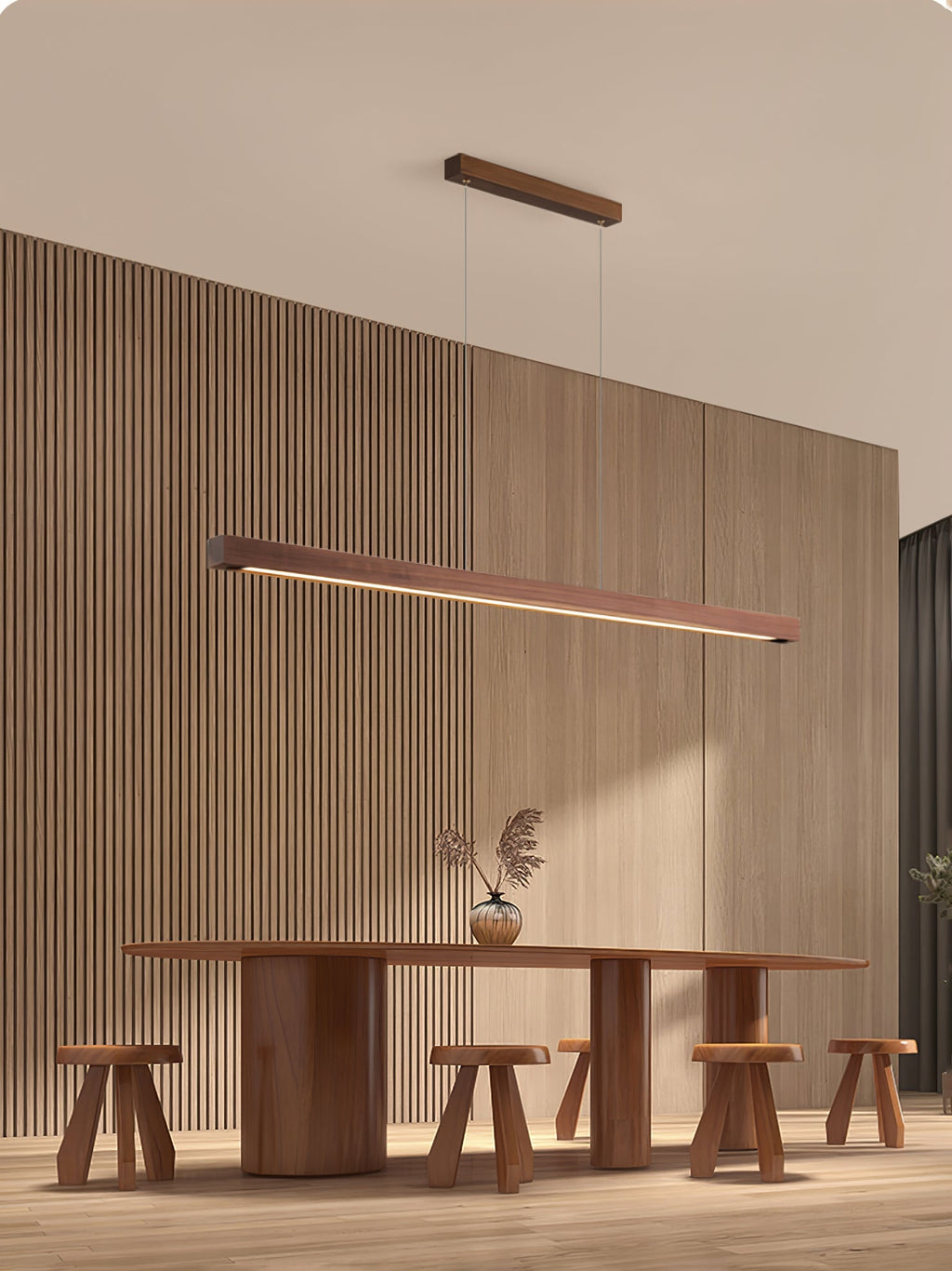 Elowen Suspension linéaire minimaliste en bois - Neutralighting