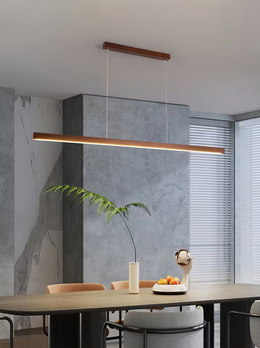 Elowen Suspension linéaire minimaliste en bois - Neutralighting