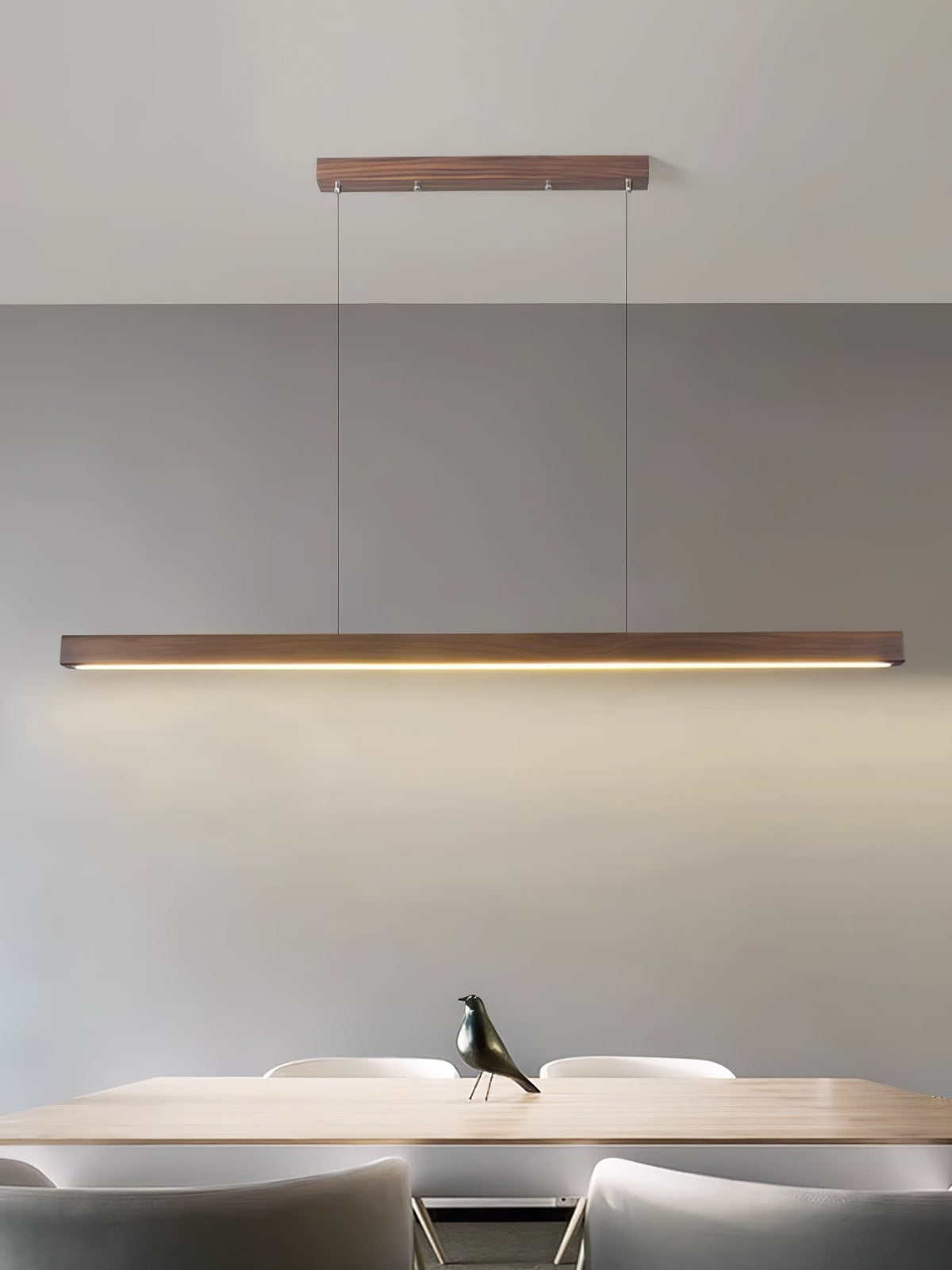 Elowen Suspension linéaire minimaliste en bois - Neutralighting