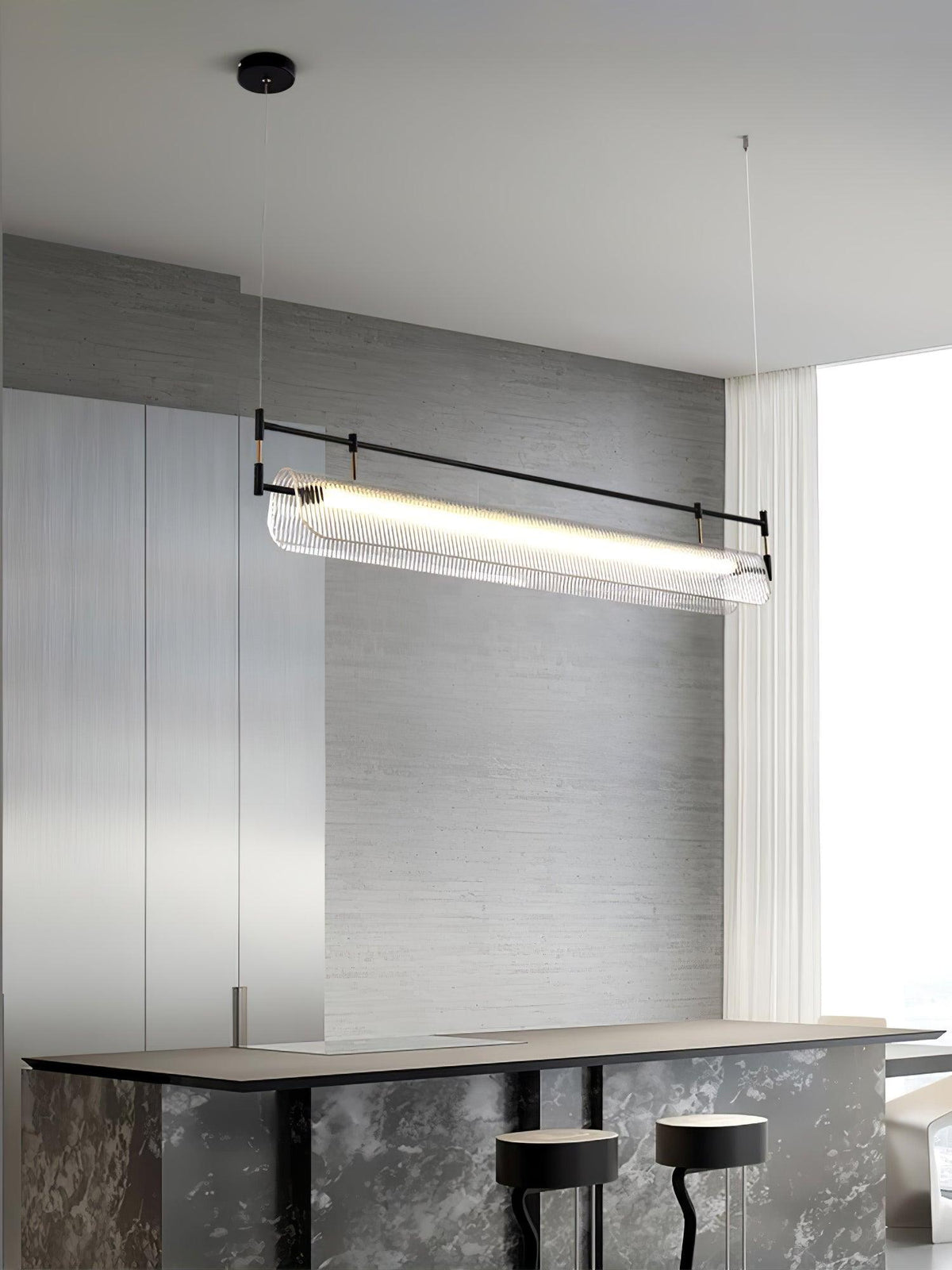 Lustra Chandelier Linéaire en Acrylique Long - Neutralighting