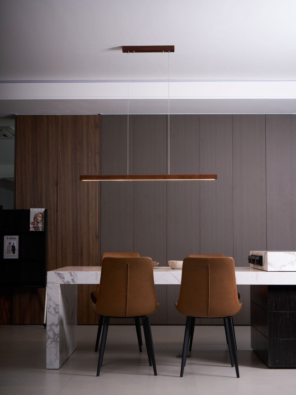 Elowen Suspension linéaire minimaliste en bois - Neutralighting